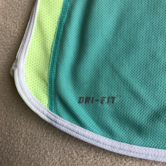 Nike Womens' Light Lime Green and Turquoise Dri-FIT Tank Top - Picture 7 of 15